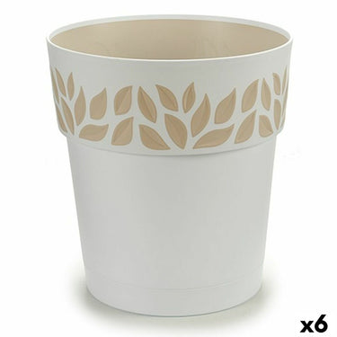 Vaso Autoirrigável Stefanplast Cloe Branco Plástico 25 x 25 x 25 cm (6 Unidades)
