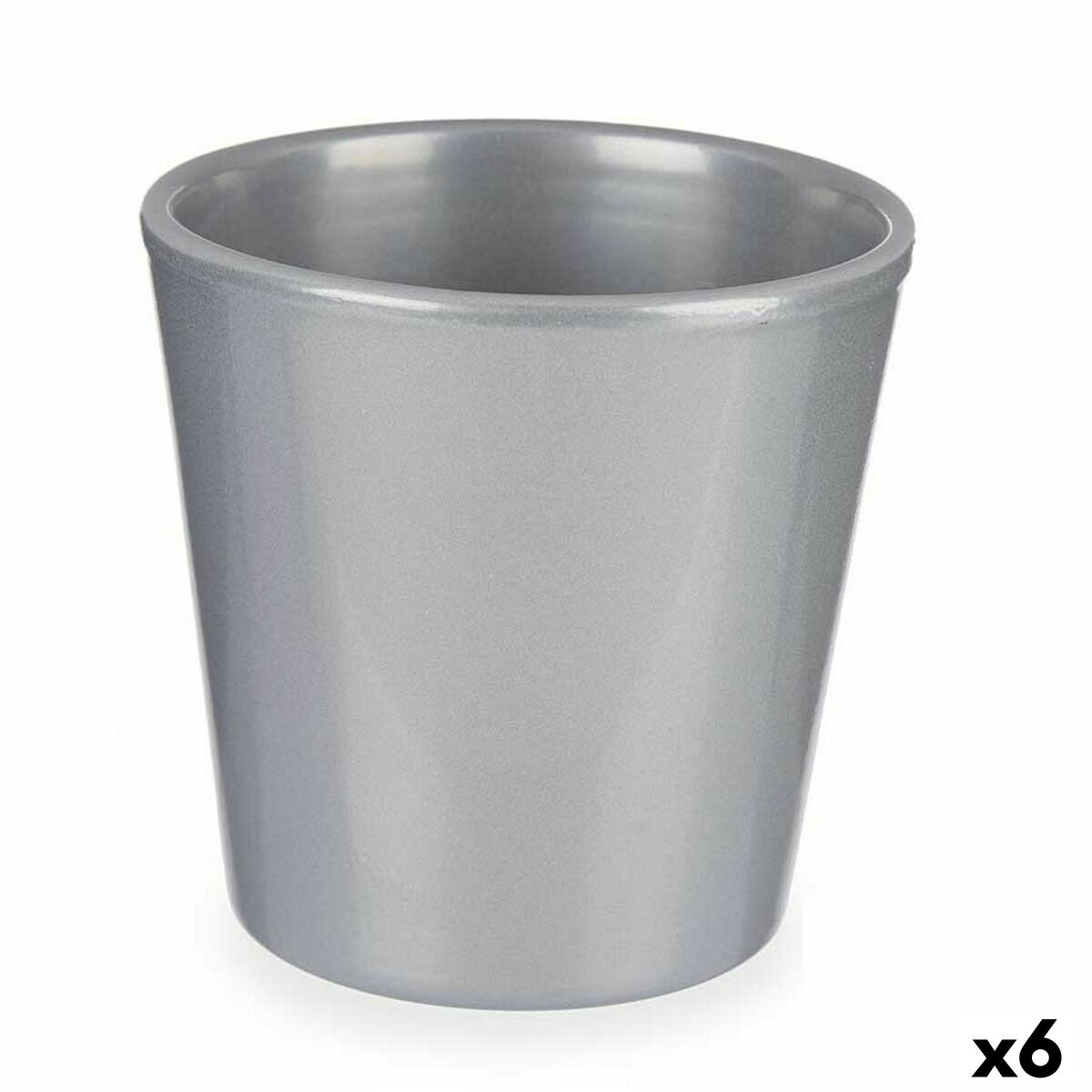 Vaso Ø 14 cm Prateado (6 Unidades)