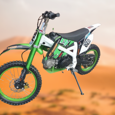Pit Bike 125cc 4 Tempos 4 Velocidades 17/14 Polegadas Verde Enduro Cross Engine