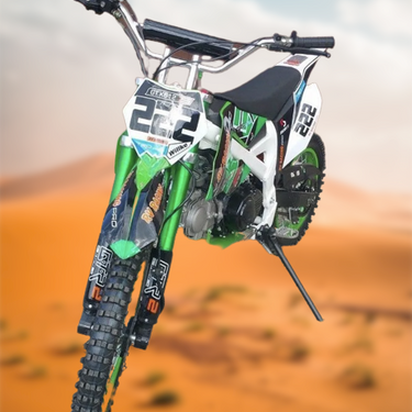 Pit Bike 125cc 4 Tempos 4 Velocidades 17/14 Polegadas Verde Enduro Cross Engine