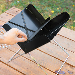 Mini Grelhador Dobrável Portátil para Carvão Foldecue InnovaGoods Preto Aço inoxidável (Recondicionado A)