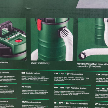 Aspirador PASA 1200 A1, 1200 W, 54 l Parkside B-ware