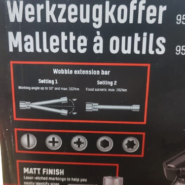 Maleta de ferramentas PARKSIDE 95 peças B-ware