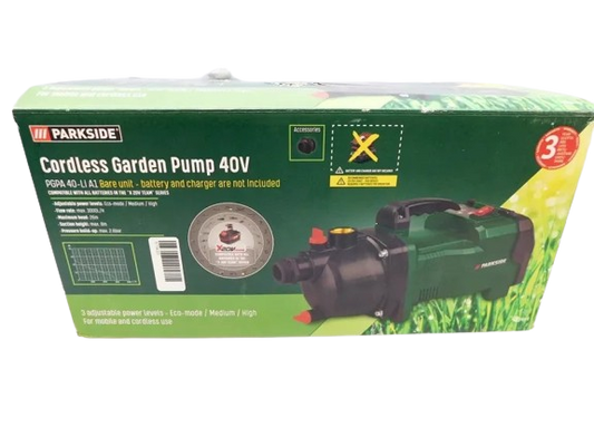 Bomba de jardim sem fio PARKSIDE® 40 V »PGPA 40-Li A1« sem bateria e carregador B-ware