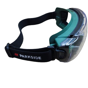 Óculos de segurança PARKSIDE, com campo de visão panorâmico resistente a riscos (verde) B