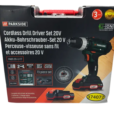 Aparafusadora Parkside »Pabs 20-Li F7« Com 2 Baterias E Caixa Acessórios B-Ware