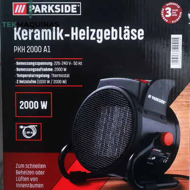Aquecedor Com Ventoinha De Cerâmica Parkside Pkh 2000 B1 W B-Ware