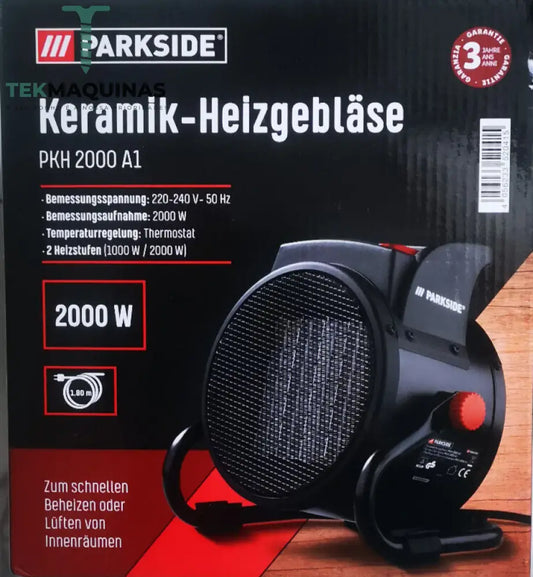 Aquecedor Com Ventoinha De Cerâmica Parkside Pkh 2000 B1 W B-Ware