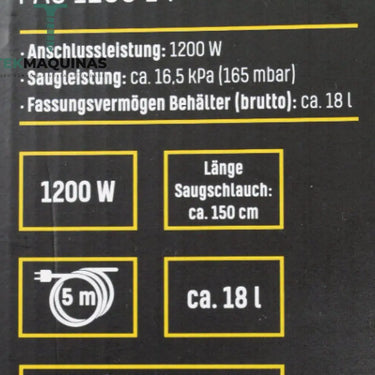 Aspirador De Cinzas Parkside »Pas 1200 F5« 18 L B-Ware