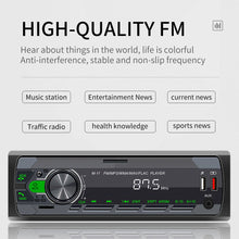 Cargar imagen en el visor de la galería, Rádio para automóvel com Bluetooth FM mãos-livres USB TF AUX MP3 1 DIN Player

