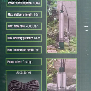 Bomba Para Poços Profundos Parkside® »Ptbp 900 A1« Máx. 4500 L/H B-Ware