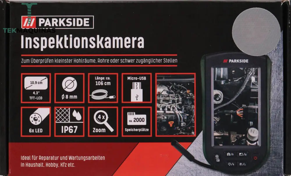 Câmera De Inspeção Parkside Com Display Compacto Pkik 4.3 A1 (1Em Stock) B-Ware