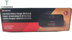 Carregador Duplo Parkside® »Pdslg 20V A1« Com Display De Status Da Bateria Em 3 Estágios B-Ware