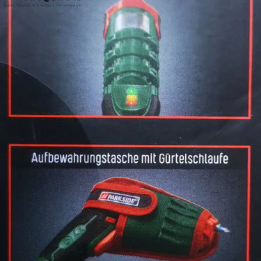 Chave De Bits Intercambiável Sem Fio Parkside® 4V »Rapidfire 2.2« Com Iluminação Led Da Peça