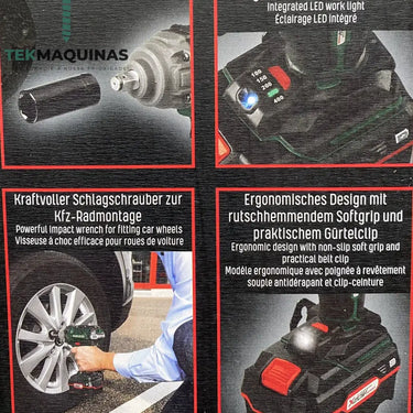 Chave De Impacto 400Nm 20V Sem Bateria Parkside B-Ware