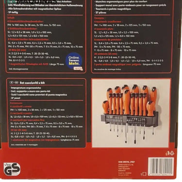 Conjunto De Chaves Fenda Parkside® Com Suporte Parede 37 Peças B-Ware