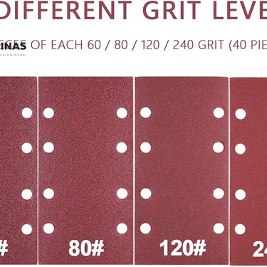 Conjunto De Lixas Quadradas Velcro Para Diversas Maquinas Lixar 40 Peças