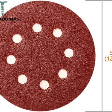 Conjunto De Lixas Velcro Para Lixadeiras 125Mm 100Peças