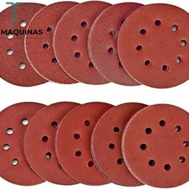 Conjunto De Lixas Velcro Para Lixadeiras 125Mm 100Peças