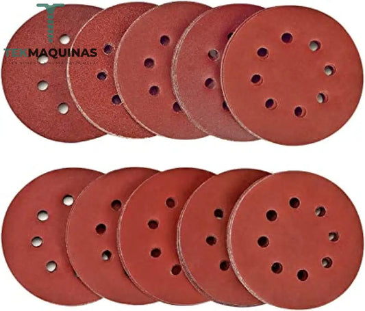 Conjunto De Lixas Velcro Para Lixadeiras 125Mm 100Peças