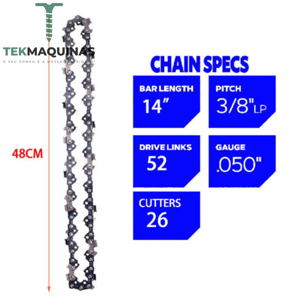 Corrente De Substituição Corrente Serra 4/6/8/12/16/18 Polegadas Para Motosserras E Sem Fio 14