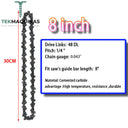 Corrente De Substituição Corrente Serra 4/6/8/12/16/18 Polegadas Para Motosserras E Sem Fio 8