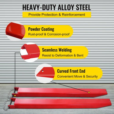 Extensão de garfo mophorn 200cm extensão de garfo de empilhadeira para empilhadeira nova