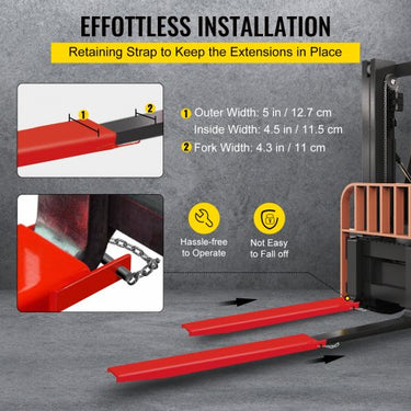 Extensão de garfo mophorn 200cm extensão de garfo de empilhadeira para empilhadeira nova