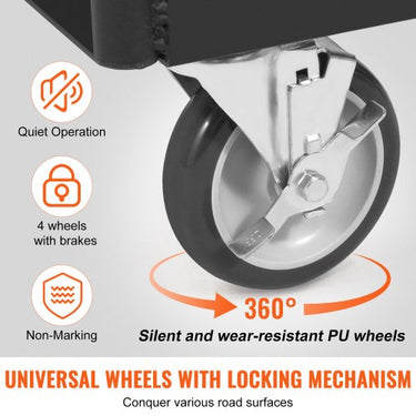 Carrinho de Drywall , 1500lbs, Com Rodas de 5 Polegadas