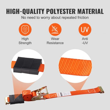 Conjunto de cinta de amarração de calço de roda , correias de amarração de 2' x 96' para transporte de carro