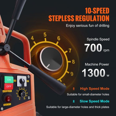 Broqueadora Magnética  1300W com Broca de 40mm e Alta Força Magnética