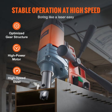 Broqueadora Magnética  1300W com Broca de 40mm e Alta Força Magnética