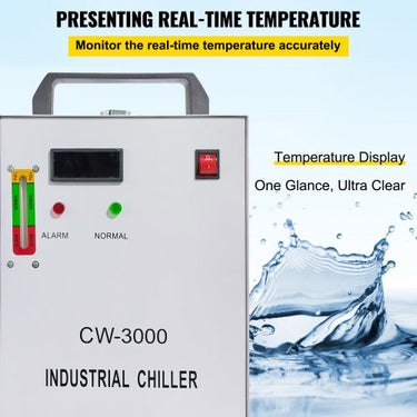 Resfriador de água industrial CW-3000AG co2 tubo laser refrigerador 9l refrigerador de água 50w 220v para resfriamento tubo laser de vidro co2 10l/min
