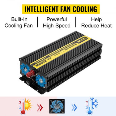 Conversor de Energia  12V para 230V com 2500W e Display LCD