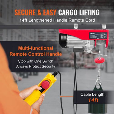 Guincho Elétrico , 300-600kg, 12m, Controle por Cabo