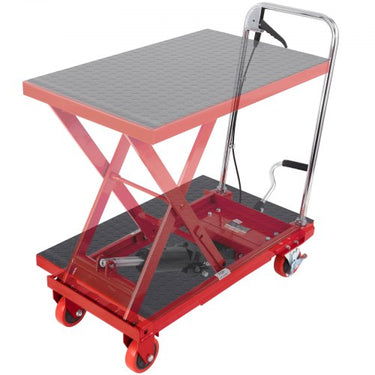 Mesa Elevatória Manual , 500lbs, Vermelho, 28.5 Polegadas