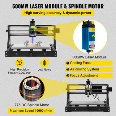 Gravador a Laser CNC 3018 Pro DIY - 500mW, Mini Máquina com Controle GRBL Offline