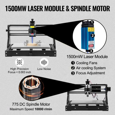 Máquina de Gravação a Laser CNC 15W - Modelo DIY 3018, com Controlador GRBL