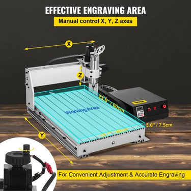 Máquina de gravação DIY Mini CNC 6040 4 eixos, 4 eixos rotativos CNC 6040 Máquina de gravação a laser, 4 eixos CNC 6040