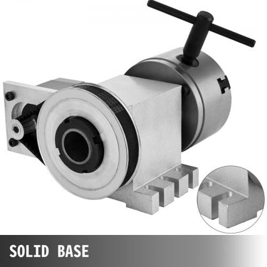 Eixo rotativo do roteador CNC com eixo do roteador CNC de mandril de 4 mandíbulas, taxa de redução 6: 1, diâmetro do eixo de saída 30 mm eixo rotativo