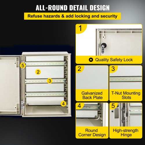 Gabinete de Fiberglass  para Montagem em Parede 39.9x30x20.1 cm