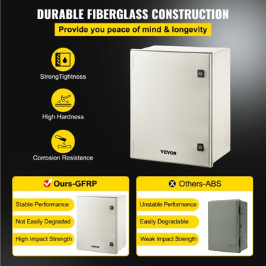 Gabinete de Fiberglass  para Montagem em Parede 23.6x19.7x9.1 Polegadas