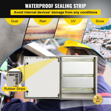 Gabinete de Fiberglass  para Montagem em Parede 23.6x19.7x9.1 Polegadas