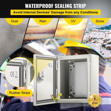 Caixa Elétrica de Aço  25.4x20.3x15.2 cm, Resistência IP65