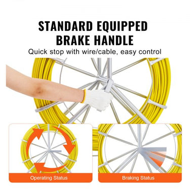 Puxador de Fita  em Fibra de Vidro com 600 Pés para Instalação de Cabos