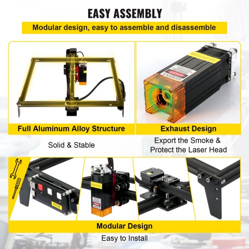 Máquina de gravação a laser Área de trabalho Máquina de gravação de 310 x 300 mm, gravador a laser de 0,02 mm, fresagem de gravação de 450 nm