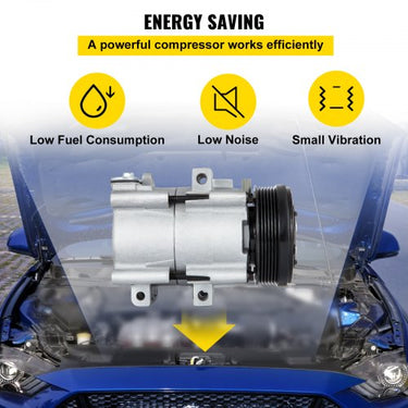 Compressor A/C e embreagem para CO 101290C (4L3Z19703AB) 93-07 Ford Lincoln Mer**ry 4.2L, 4.6L, 5.4L, 6.8L