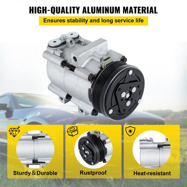 Compressor A/C e embreagem para CO 101290C (4L3Z19703AB) 93-07 Ford Lincoln Mer**ry 4.2L, 4.6L, 5.4L, 6.8L