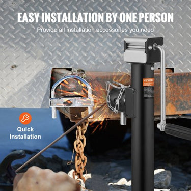 Macaco para reboque , macaco para reboque soldado, peso de 5.000 libras, altura ajustável