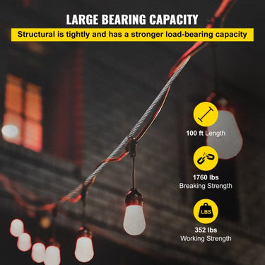 Cabo de Aço Inoxidável , T316, 1/8", 100ft, 1x19